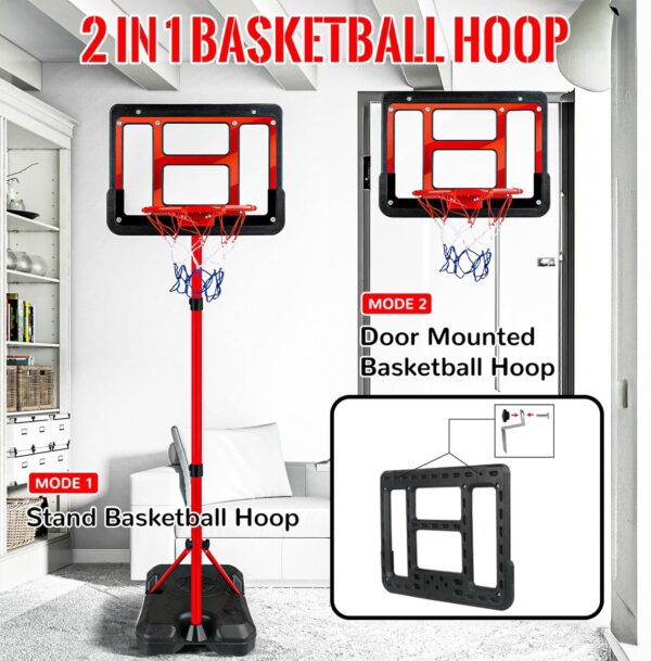 Kids Basketball Hoop with Stand, Adjustable Basketball Set, ...