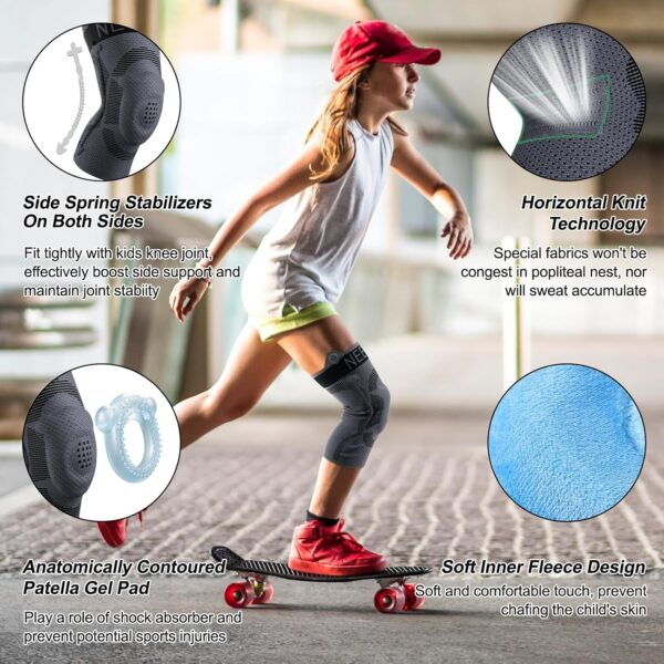 NEENCA Kids Knee Brace Sleeve, Youth Knee Compression Sleeve...