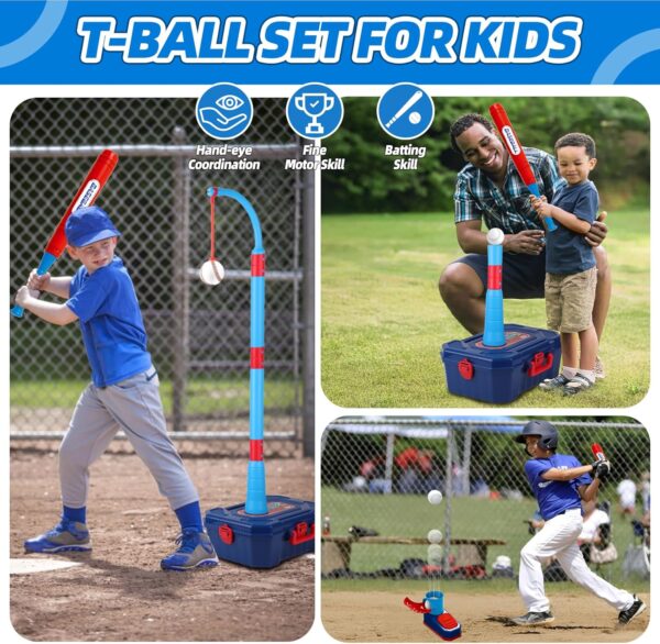 4 in 1 Basketball Hoop for Kids 1-3, 3-5, Toddler Basketball...