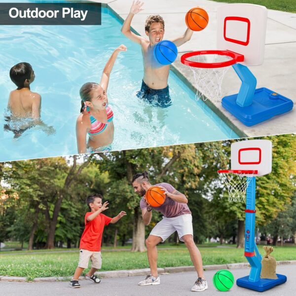 Toddler Basketball Hoop Indoor Mini Adjustable Basketball Go...