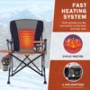 Heated Folding Camping Chair Portable for Outdoor Sports, Fu...