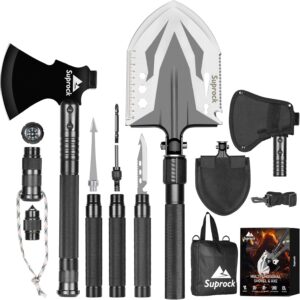 Military-Grade Survival Shovel High Carbon Steel Tactical Sh...
