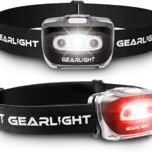 GearLight 2Pack LED Headlamp - Outdoor Camping Head Lamps wi...