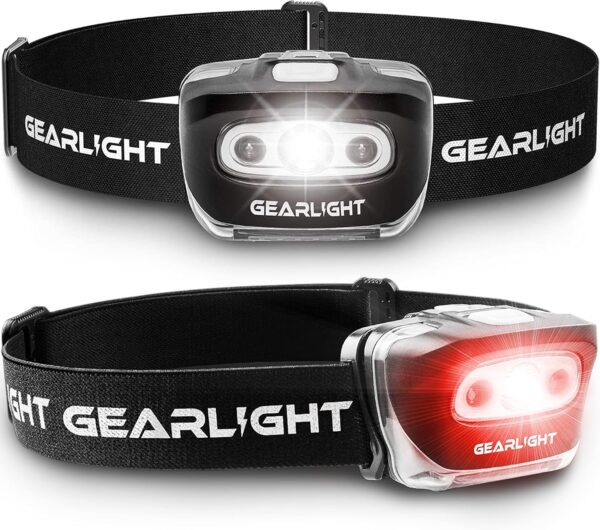 GearLight 2Pack LED Headlamp - Outdoor Camping Head Lamps wi...