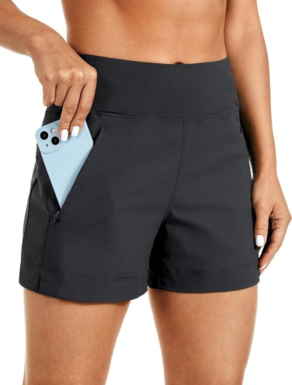 CRZ YOGA Women's Lightweight Mid Rise Hiking Shorts 4'' - St...
