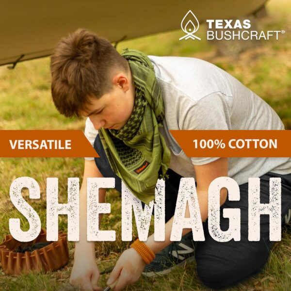 Texas Bushcraft Tactical Shemagh - Authentic Keffiyeh 100% C...