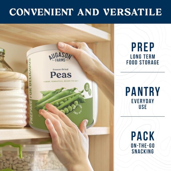 Augason Farms Freeze Dried Peas Can, Emergency Food Supply, ...