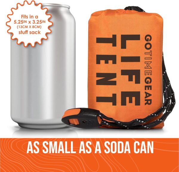 Go Time Gear Survival Life Tent • 2 Person Mylar Emergency S...