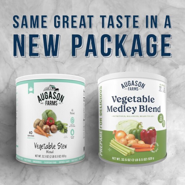 Augason Farms Vegetable Medley Blend Can, Emergency Food Sup...