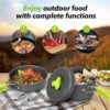 15pcs Camping Cookware Mess Kit,Non-Stick Lightweight Pots S...