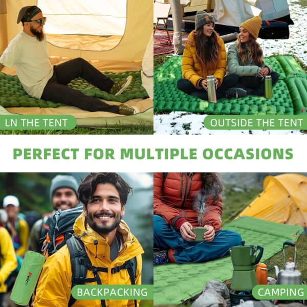 Camping Sleeping Pad, Ultralight Camping Mat with Pillow Bui...