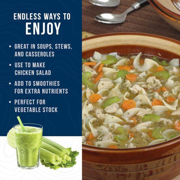 Augason Farms Dehydrated Cross Cut Celery Can, Emergency Foo...