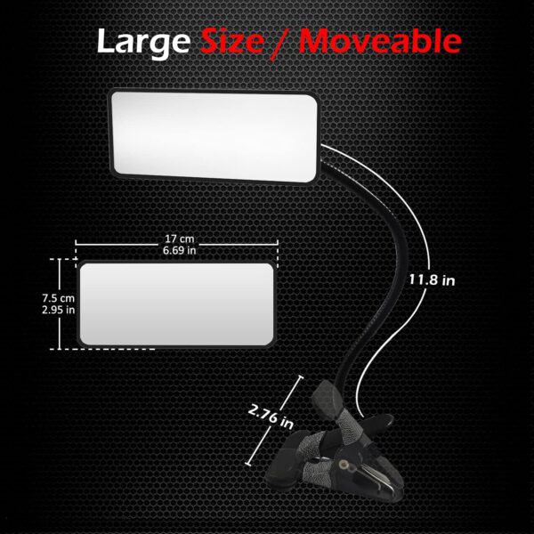 Ampper Acrylic Clip On Security Mirror, Flexible Convex Cubi...