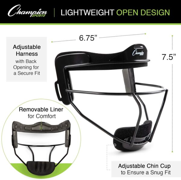 Champion Sports Steel Softball Face Mask - Classic Fielders ...