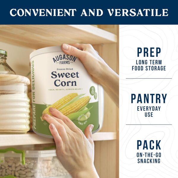 Augason Farms Freeze Dried Sweet Corn Can, Emergency Food Su...