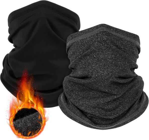 2 Pack Winter Neck Gaiter Warmer for Men&Women,Windproof Fac...