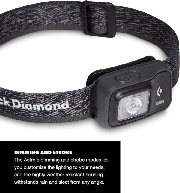 BLACK DIAMOND Astro 300 LED Headlamp, Dimmable Battery Power...