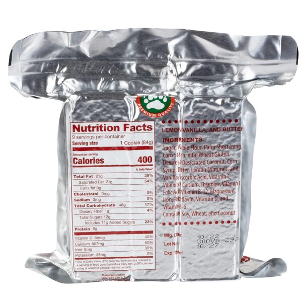 Emergency Food Rations- 3600 Calorie Bar (Vanilla Poundcake)...