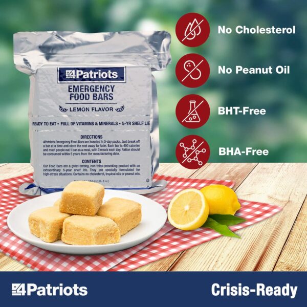 4Patriots Emergency Food Bars: Non-Perishable S.O.S Ration D...