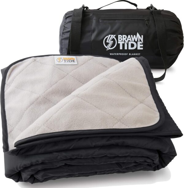 BRAWNTIDE Large Outdoor Waterproof Blanket - Extra Thick Fle...