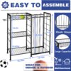 Sports Equipment Organizer, Ball Storage Rack with Elastic S...