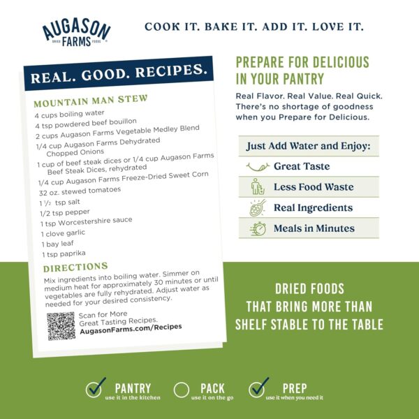 Augason Farms Vegetable Medley Blend Can, Emergency Food Sup...