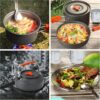 Camping Cooking Set Camping Cookware Outdoor Aluminum Mess K...