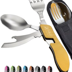 Orblue 4-in-1 Camping Utensils, 2-Pack, Portable Stainless S...