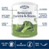 Augason Farms Freeze Dried Broccoli Florets & Stems Can, Eme...