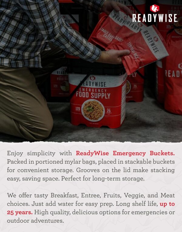 READYWISE - Emergency Food Supply, 132 Servings, 1 Bucket, F...