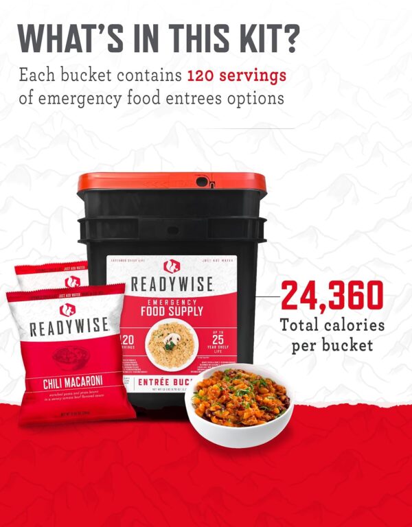 READYWISE - Emergency Food Supply Bucket, 120 Servings, MRE ...