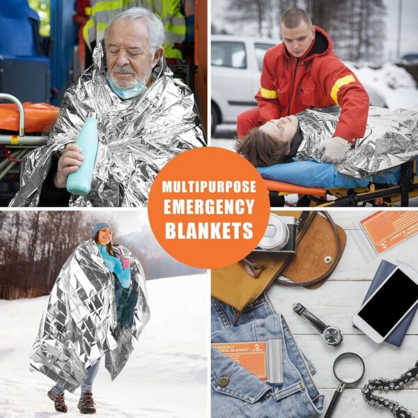 Emergency Mylar Thermal Blankets -Space Blanket Survival kit...