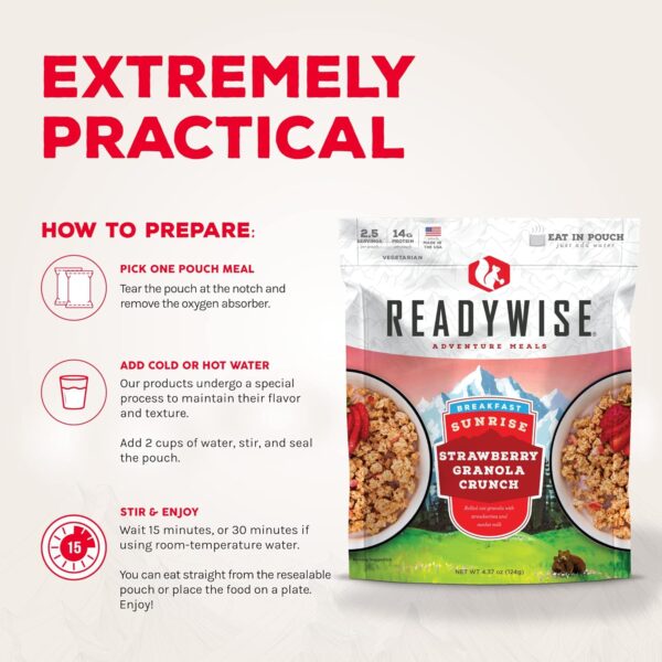 ReadyWise 3-Day, Emergency Food Supply, 10L Dry Bag with Fre...