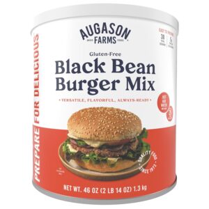 Augason Farms Black Bean Burger Mix Can, Certified Gluten Fr...