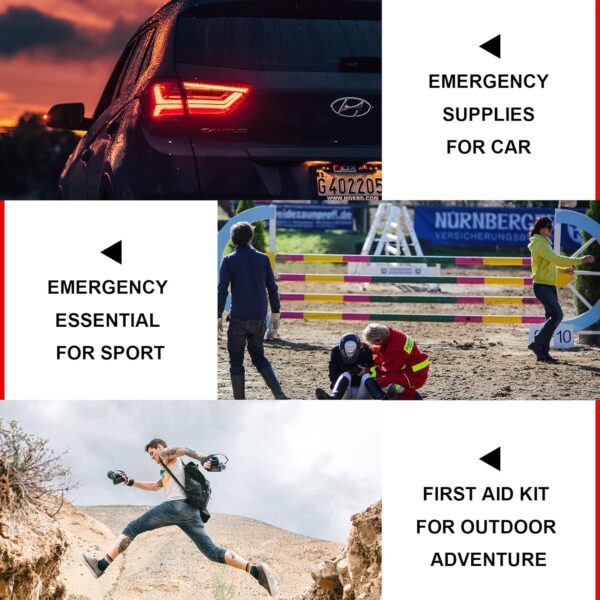 Travel-First Aid-Kit Car-Home 300PCS Survival-Kit Outdoor-Ad...