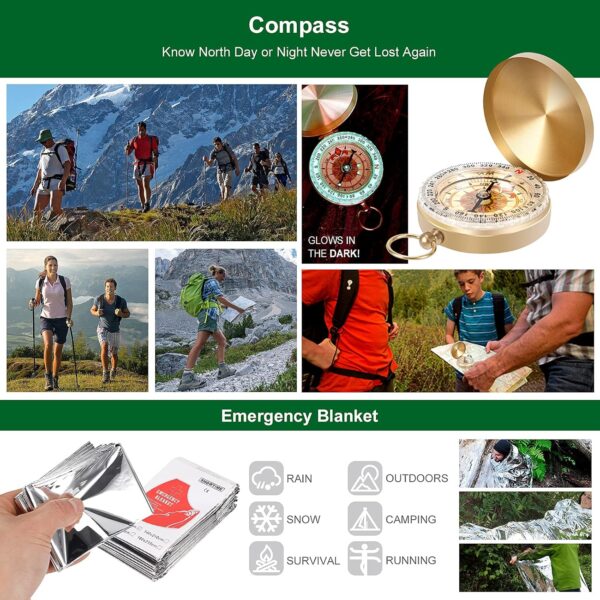 Gifts for Men Dad Husband Teenage Boy, Survival Kit 28 in 1,...