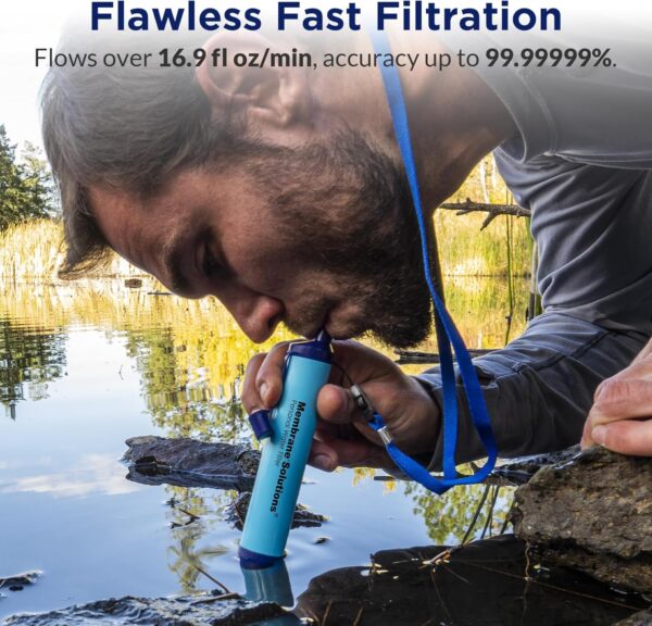 Membrane Solutions Straw Water Filter, Survival Filtration P...