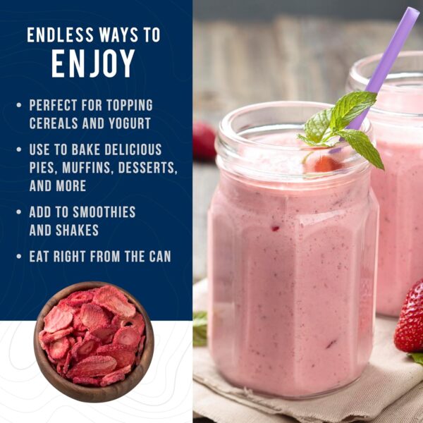 Augason Farms Freeze Dried Sliced Strawberries Can, Emergenc...