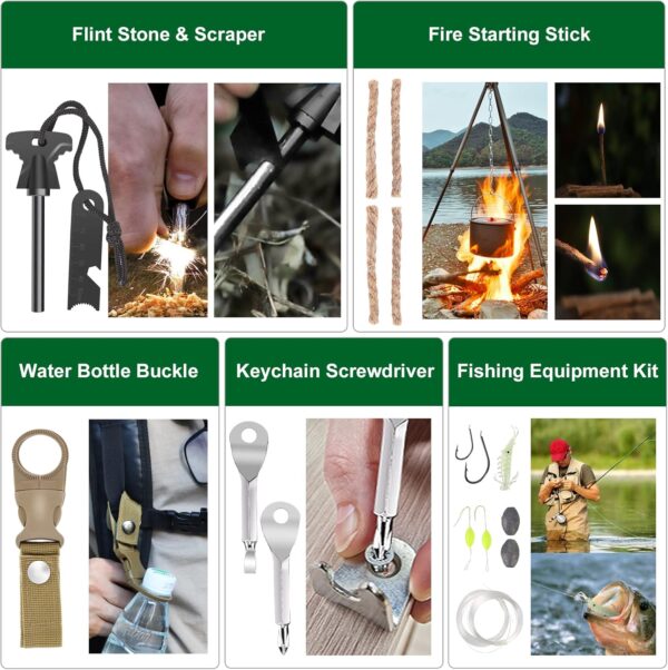 Gifts for Men Dad Husband Teenage Boy, Survival Kit 28 in 1,...