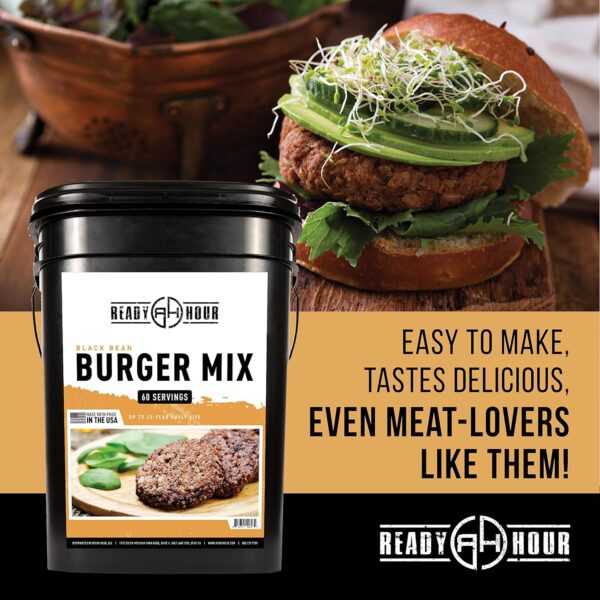 Ready Hour, Black Bean Burger Mix, Real Non-Perishable Recip...