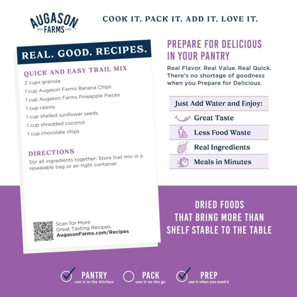 Augason Farms Sweetened Banana Chips Can, Emergency Food Sup...