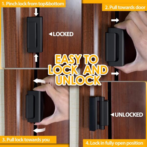 Home Security Door Reinforcement Lock - Child Proof High Sec...