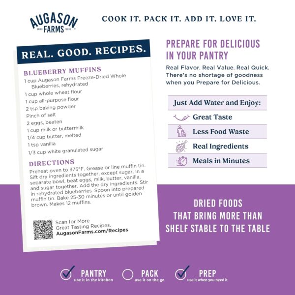 Augason Farms Freeze Dried Whole Blueberries Can, Emergency ...