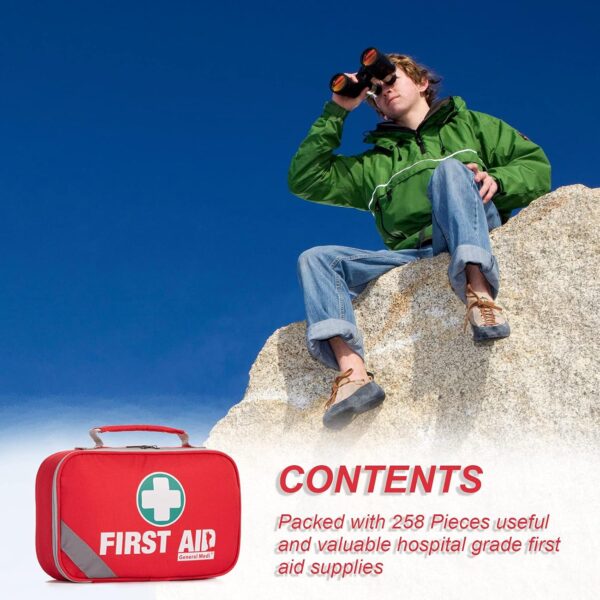 General Medi 2-in-1 First Aid Kit (215 Piece Set) + 43 Piece...