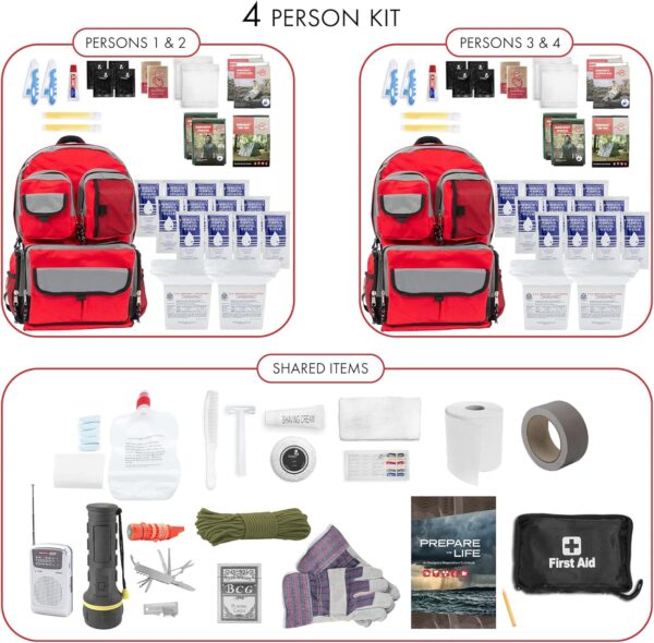 Family Prep 72-Hour Emergency Kit – All-in-One Survival Kit ...