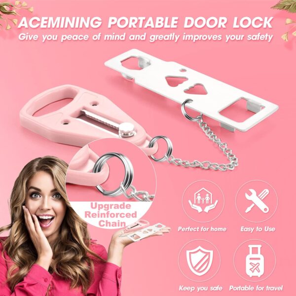 AceMining Portable Door Lock Home Security Door Locker Trave...