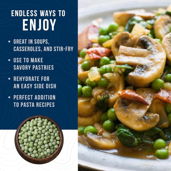 Augason Farms Freeze Dried Peas Can, Emergency Food Supply, ...