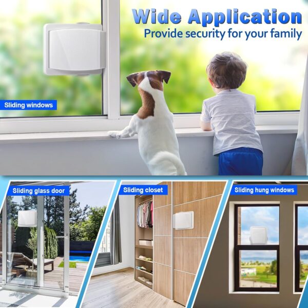 Sliding Door Lock, 2 Pack Child Safety Sliding Glass Door Lo...