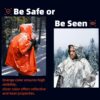 2025 Thickened Emergency Rain Poncho with Mylar Blanket Line...