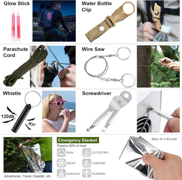 216 Pcs Survival First Aid Kits, Professional Survival Gear ...